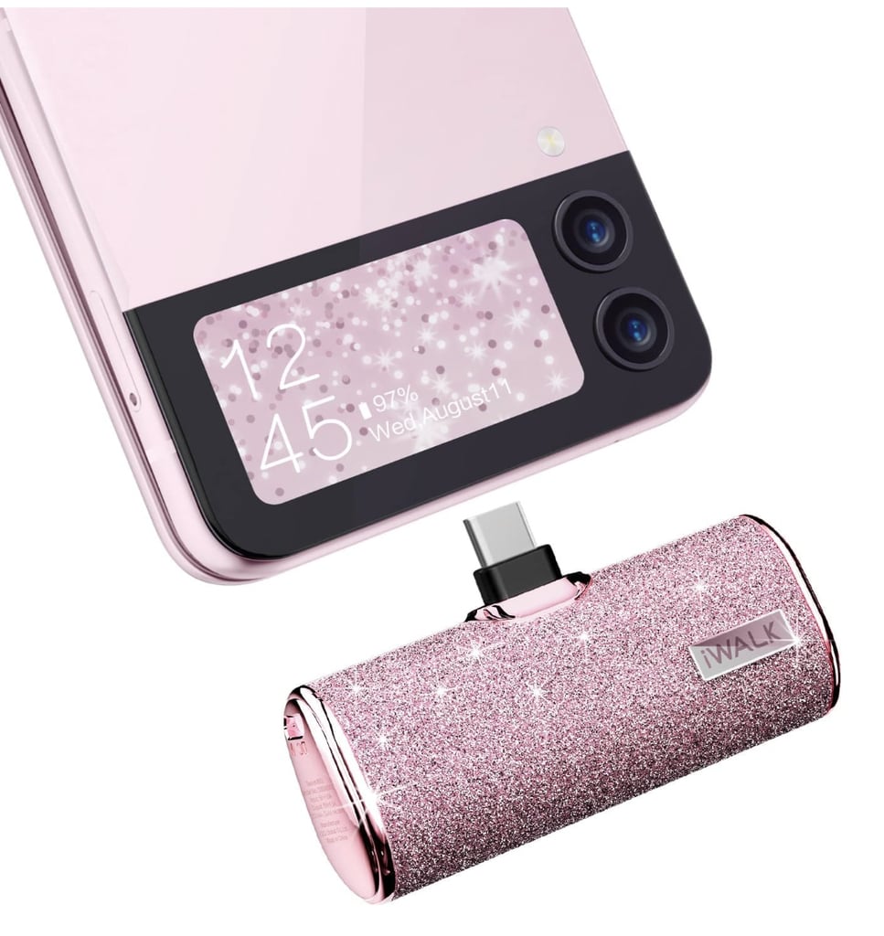 The Glittery iWALK Small Portable Charger for iPhone