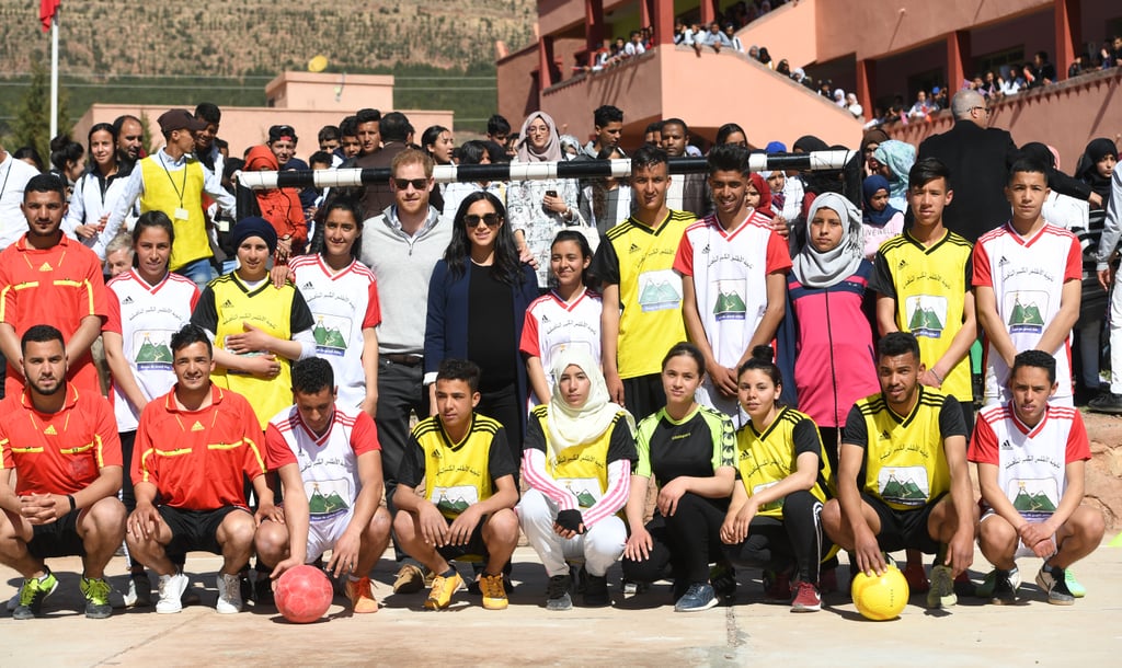 Prince Harry Meghan Markle Visit School on Morocco Tour 2019