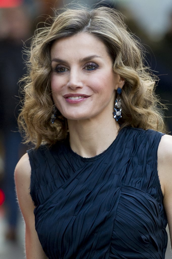 She Also Wore Jeweled Drop Earrings