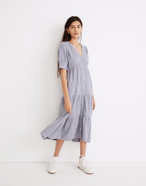 A Midi Dress: Madewell Lightspun Button-Front Tiered Midi Dress