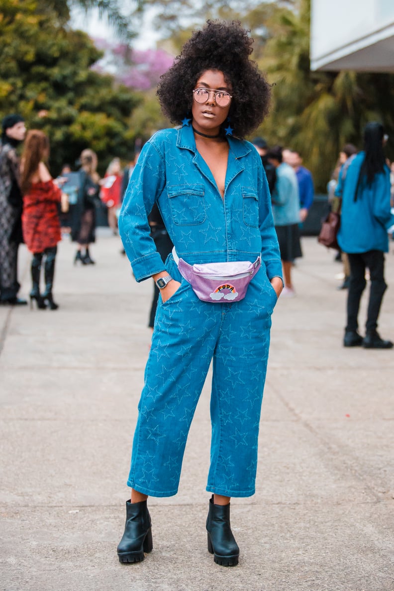 Style One With a Denim Jumpsuit and Chunky Boots