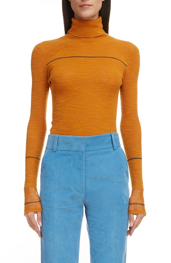 Victoria Beckham Slub Turtleneck Sweater