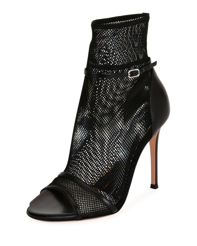 Gianvito Rossi Idol Mesh Open-Toe 105mm Bootie