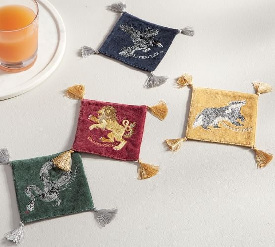 Harry Potter Hogwarts House Crest Tassel Coasters