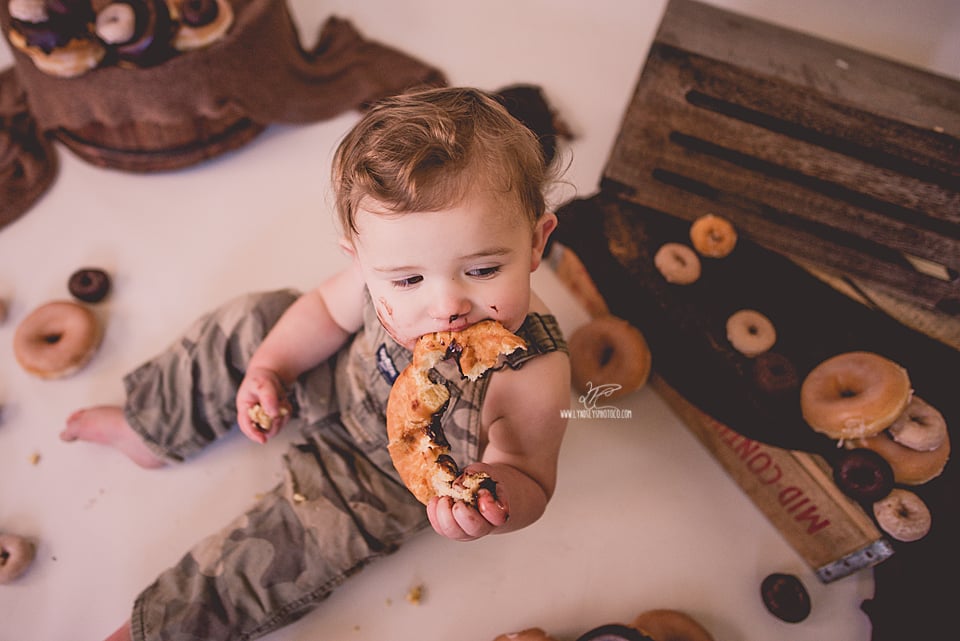 First Birthday Doughnut Smash Photoshoot