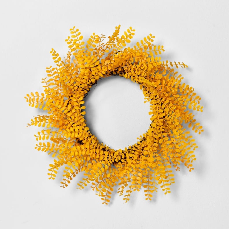 Faux Yellow Locust Wreath