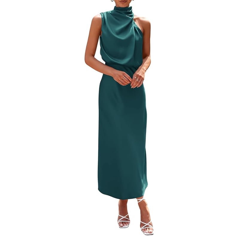 fall wedding guest dress high neck Ever-Pretty Satin Budget Bridesmaid Dress main image 1