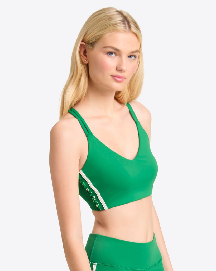 Draper James Sport Crossback Sports Bra in Green