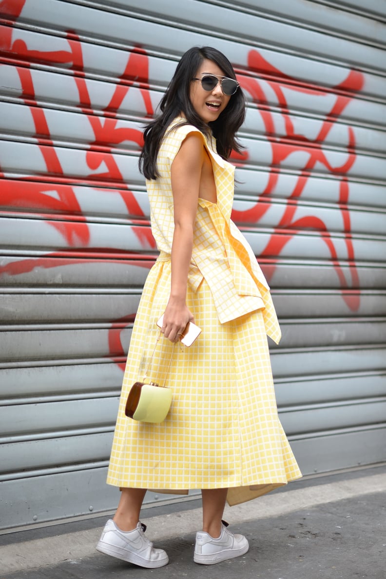 A Summer dress with trainers