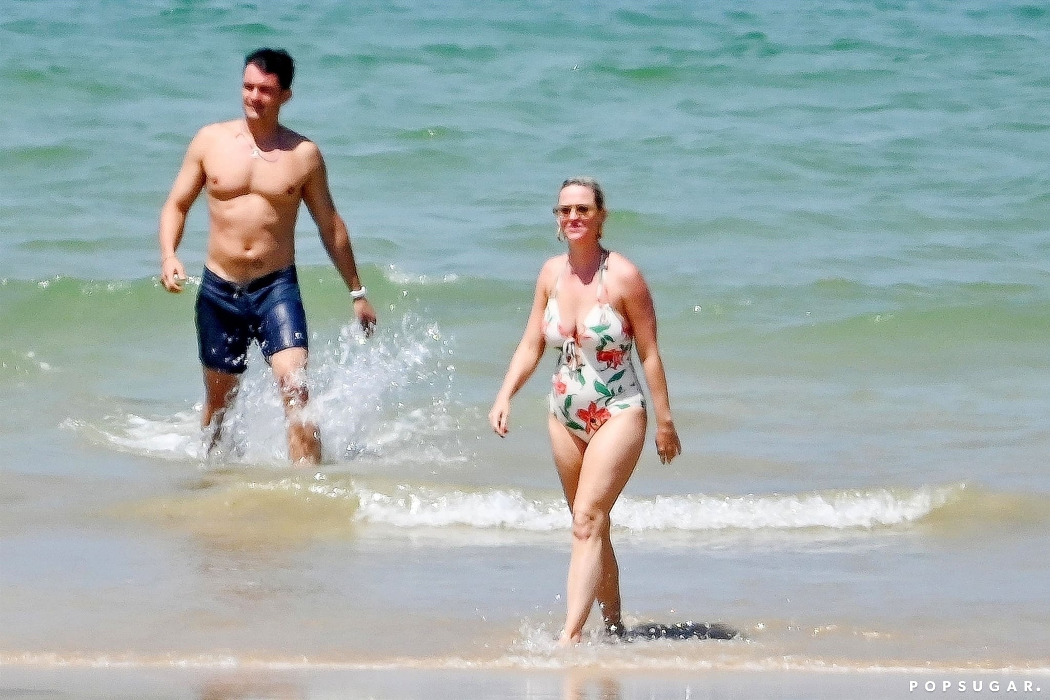 Celebrity Entertainment Katy Perry And Orlando Bloom Take A Break From Wedding Planning And Hit The Beach Popsugar Celebrity Photo 6