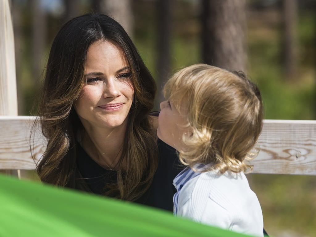 The Swedish royal looked lovingly at Prince Alexander while attending a royal event in 2018.