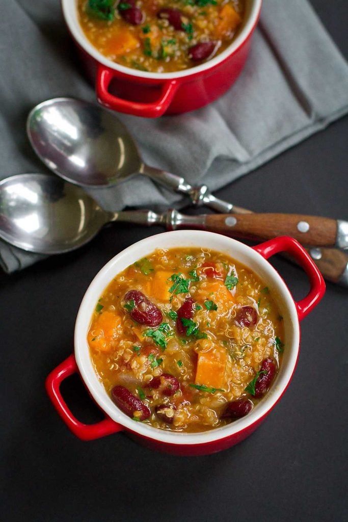 Bean Soup With Quinoa and Sweet Potatoes