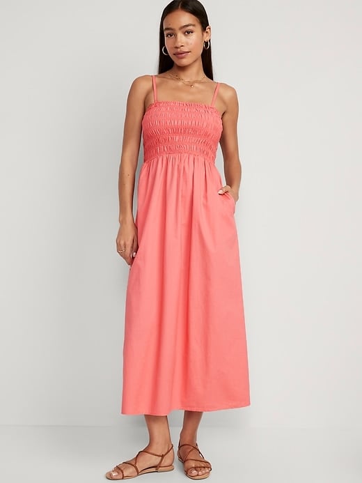 Old Navy Fit & Flare Smocked Maxi Cami Dress