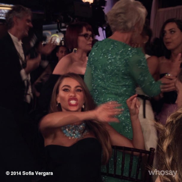 Once inside, Sofia got excited about the presence of Helen Mirren.
Source: Instagram user sofiavergara