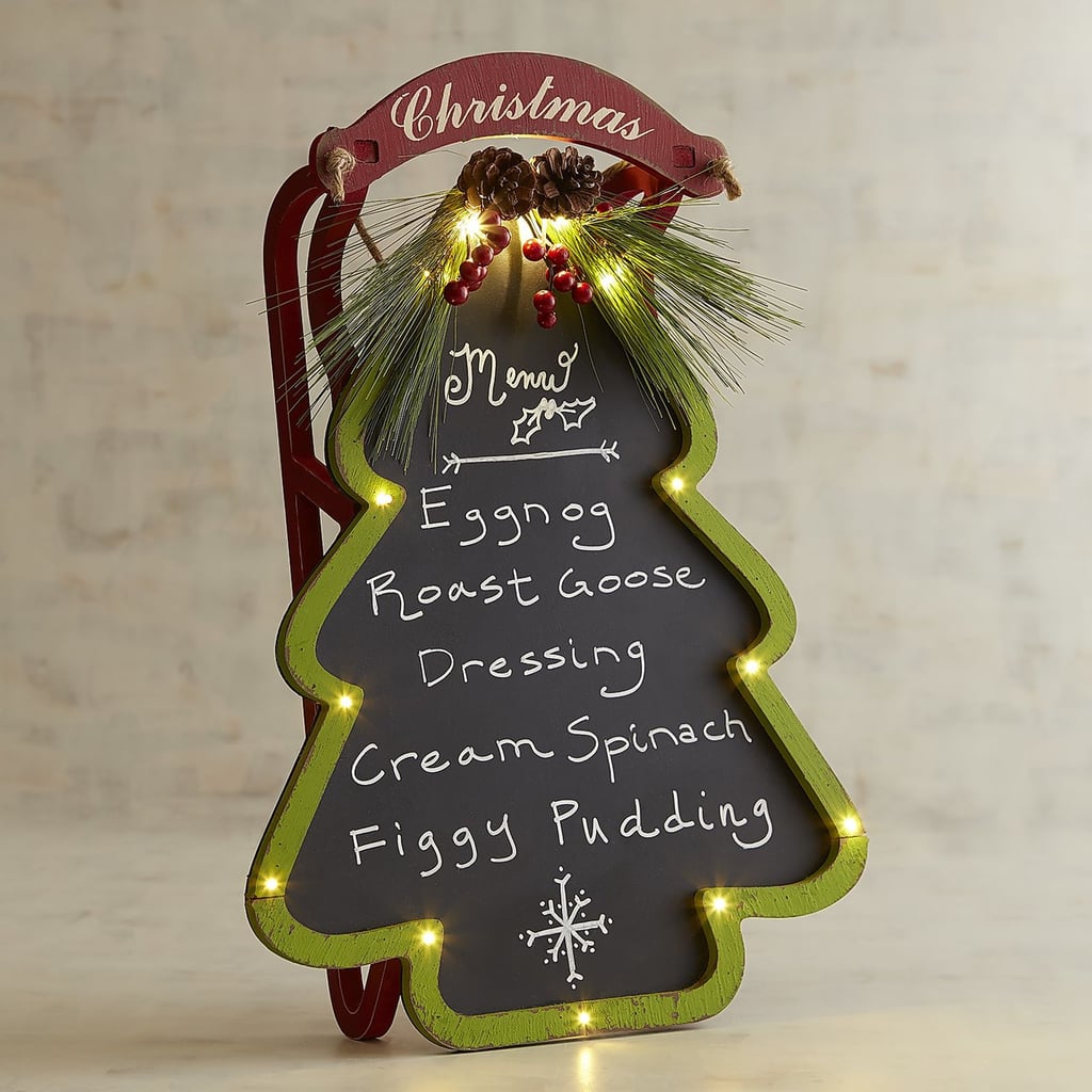 LED Light-Up Christmas Tree Menu Board ($50)