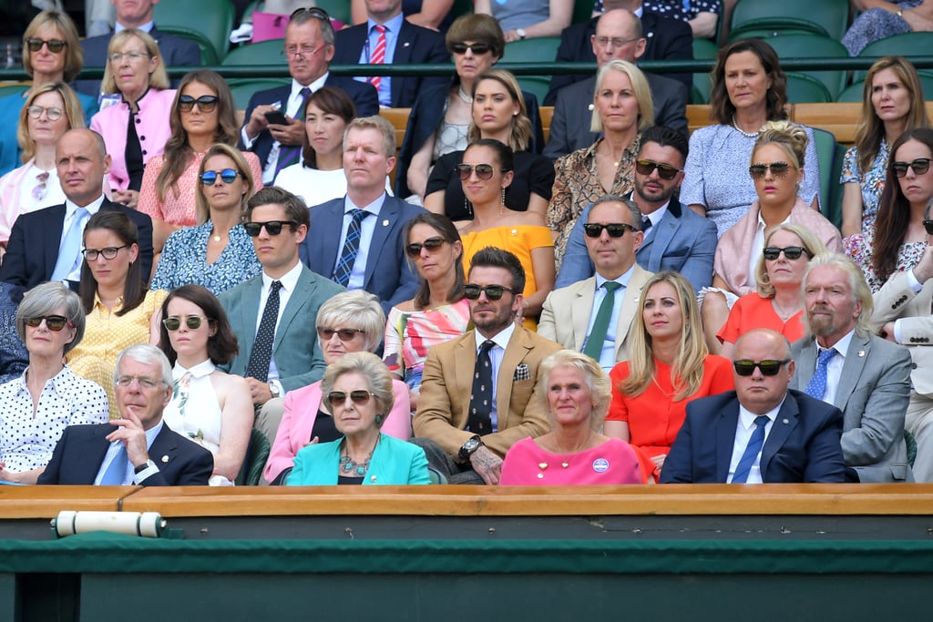 David Beckham and Claire Foy With Their Moms at Wimbledon