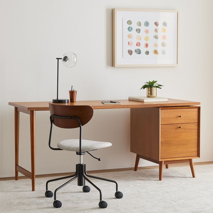 A Desk That Comes With Storage: Mid-Century Modular Desk & File Cabinet