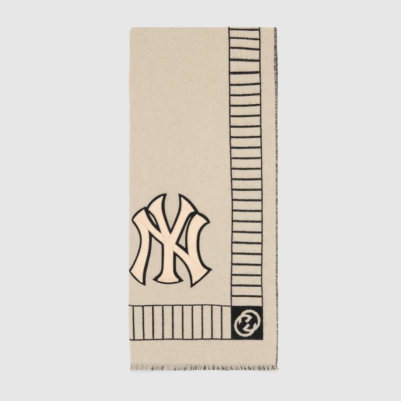 Gucci Wool Scarf With NY Yankees Patch