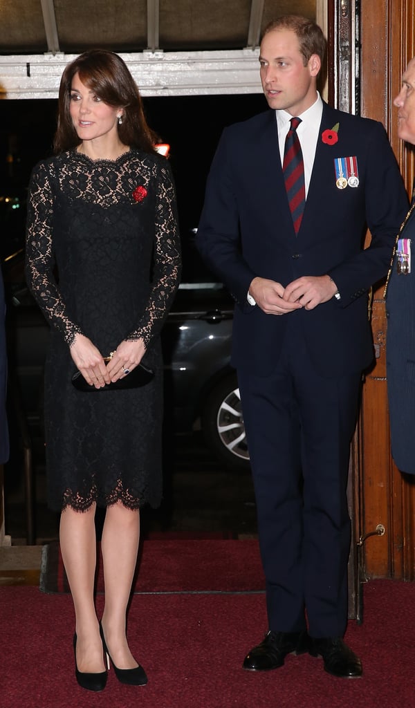 Kate Middleton Wearing Black Lace Dress POPSUGAR Fashion