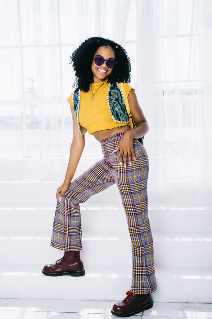 60's Purple Square Plaid Pants 