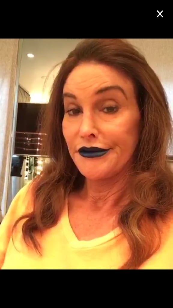 Caitlyn Jenner Rocking Blue Lipstick
