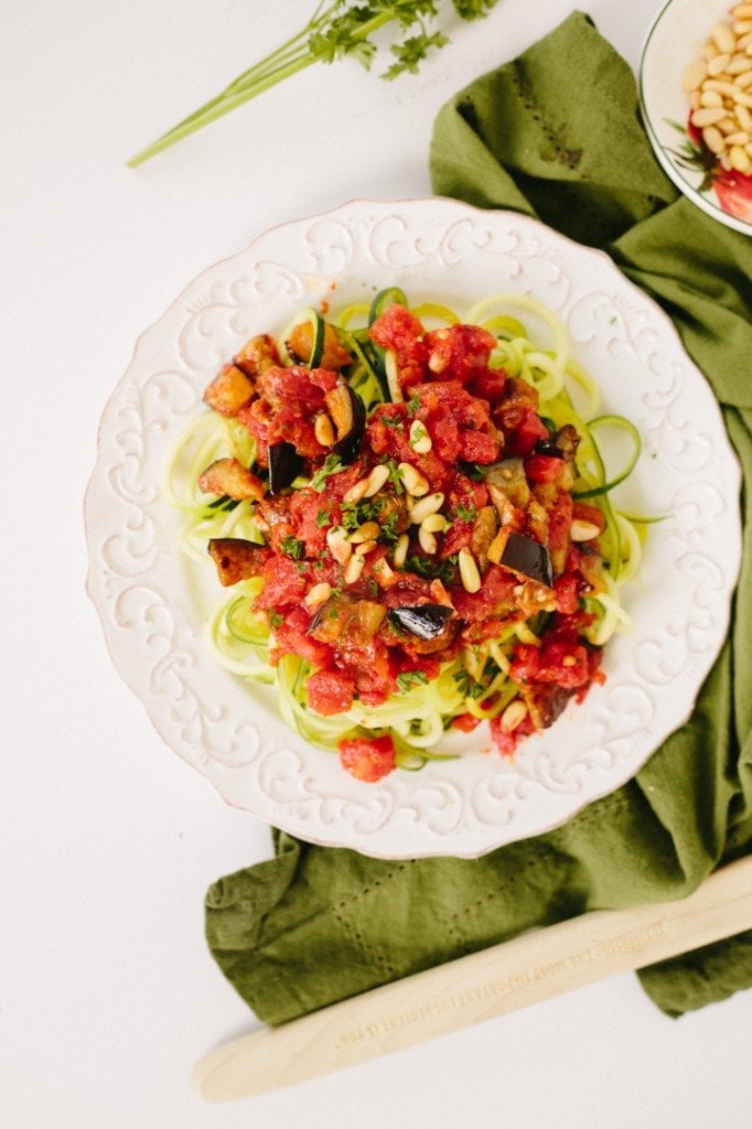 Zucchini Pasta Alla Norma