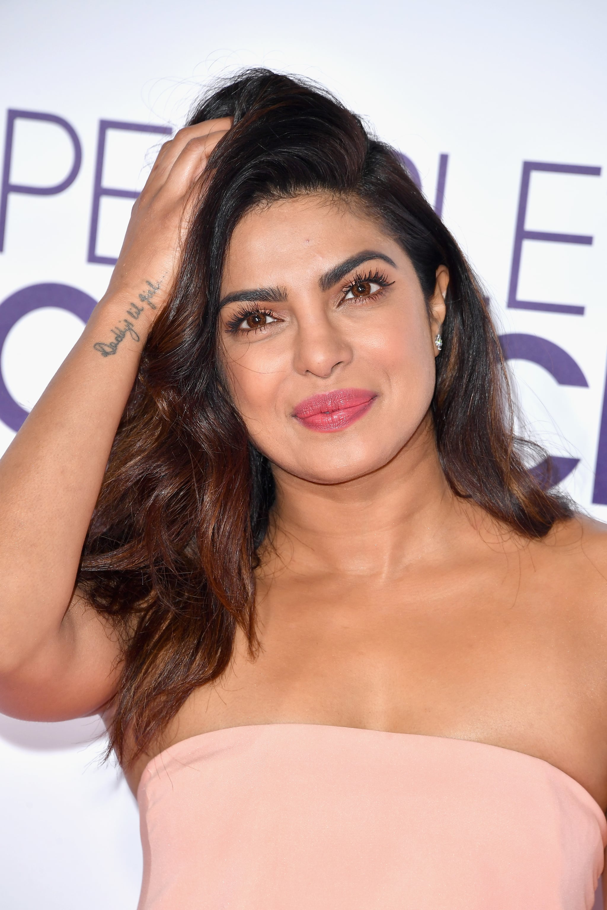 Priyanka Chopra At The 2017 People S Choice Awards Can You Spot These Beautiful Celebrity Tattoos From Award Season 2017 Popsugar Beauty Photo 21