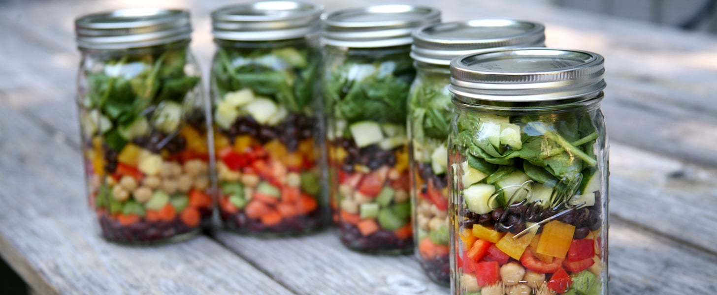 HighProtein Mason Jar Salads POPSUGAR Fitness