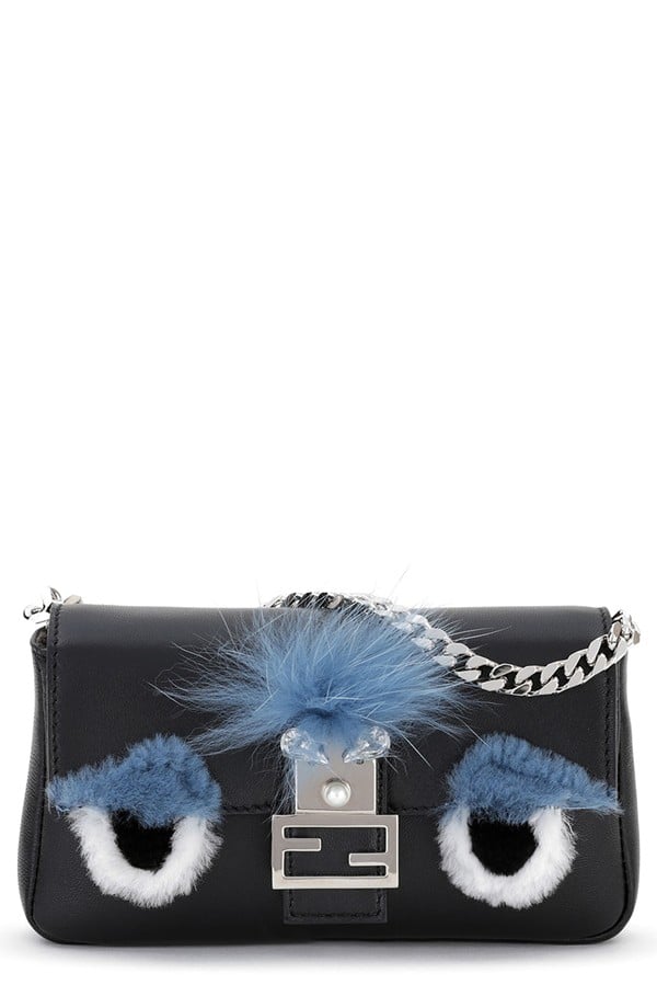 Fendi "Monster" Genuine Rabbit Fur & Genuine Fox Fur Micro Baguette ($1,500)