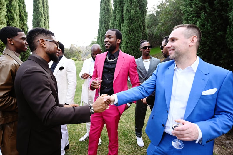 Usher, Meek Mill, and Michael Rubin at the 2020 Roc Nation Brunch in LA