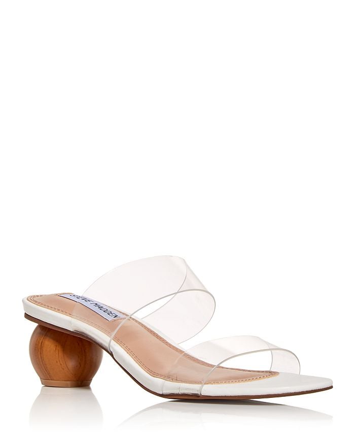 Slide on clearance heeled sandals