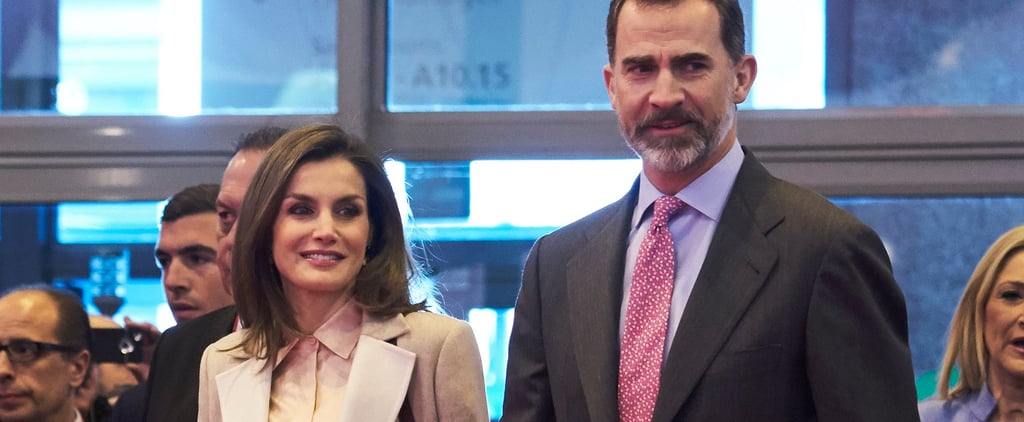 Queen Letizia's Beige Robe Coat January 2017