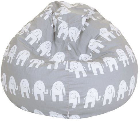 Zoomie Kids Olivia Elephant-Print Bean-Bag Chair