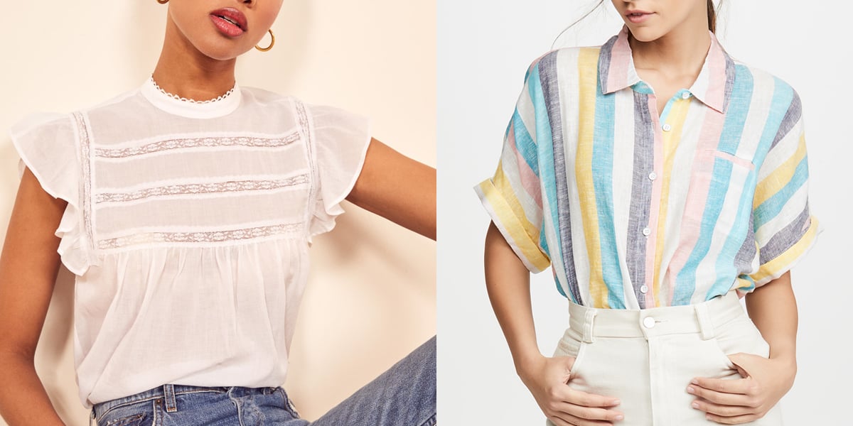 Sweet Women Summer Short Sleeve Polka Dot Button Down Shirt Business Blouses  Top