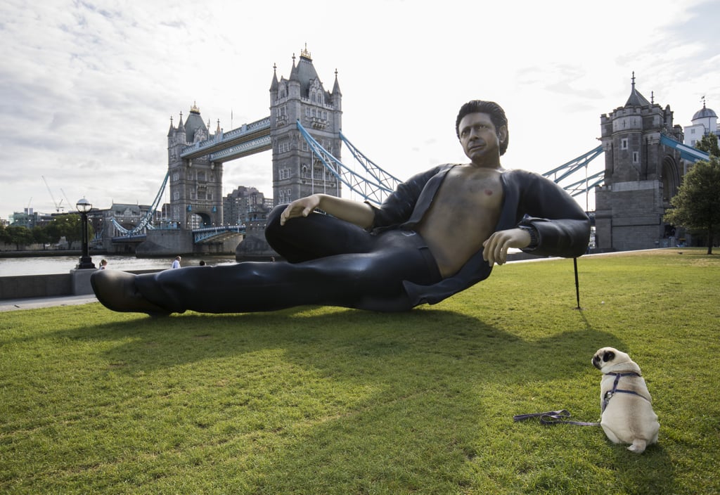 Giant Jeff Goldblum Sculpture in London
