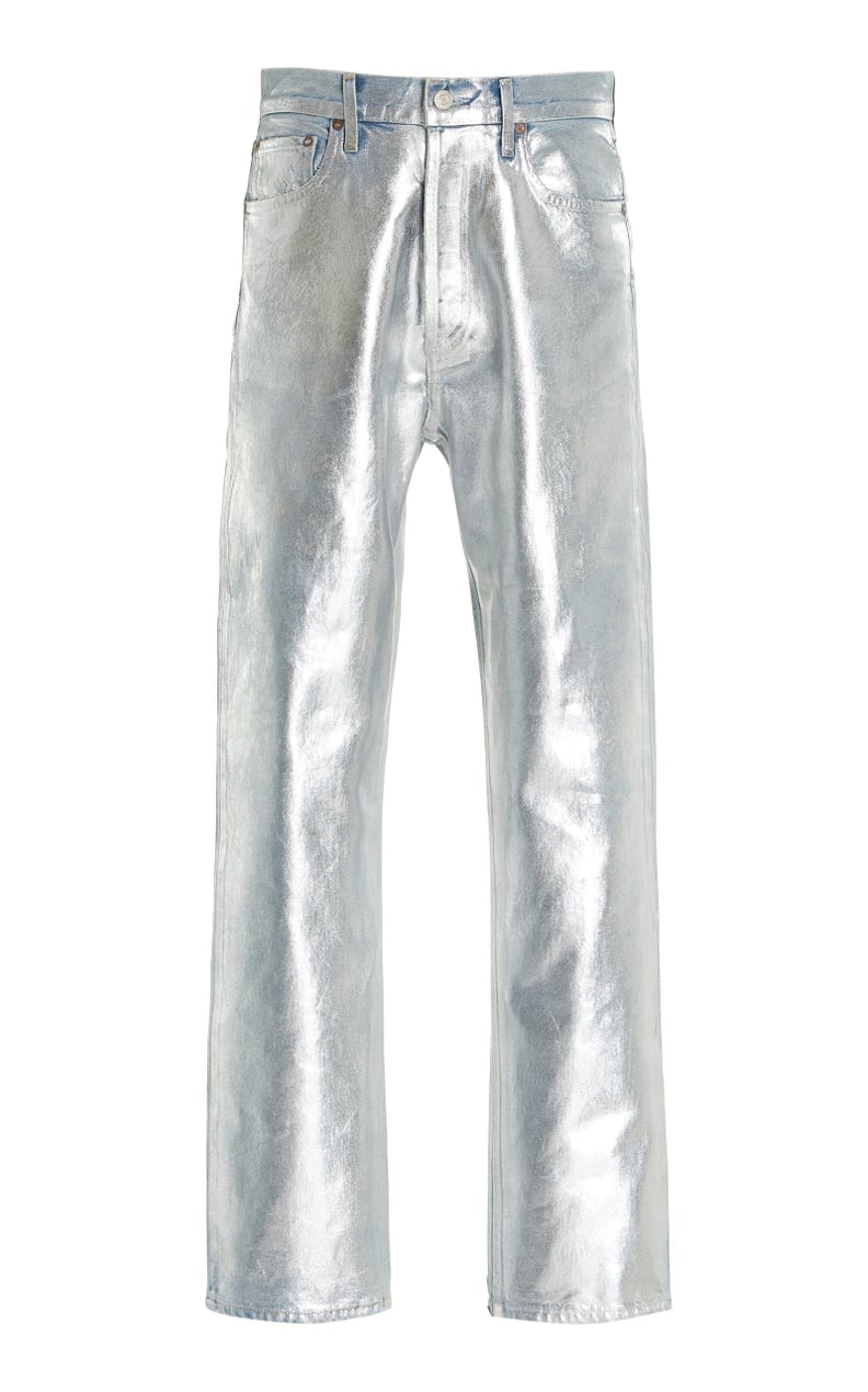Agolde '90s Pinch-Waist Coated Rigid High-Rise Straight-Leg Jeans