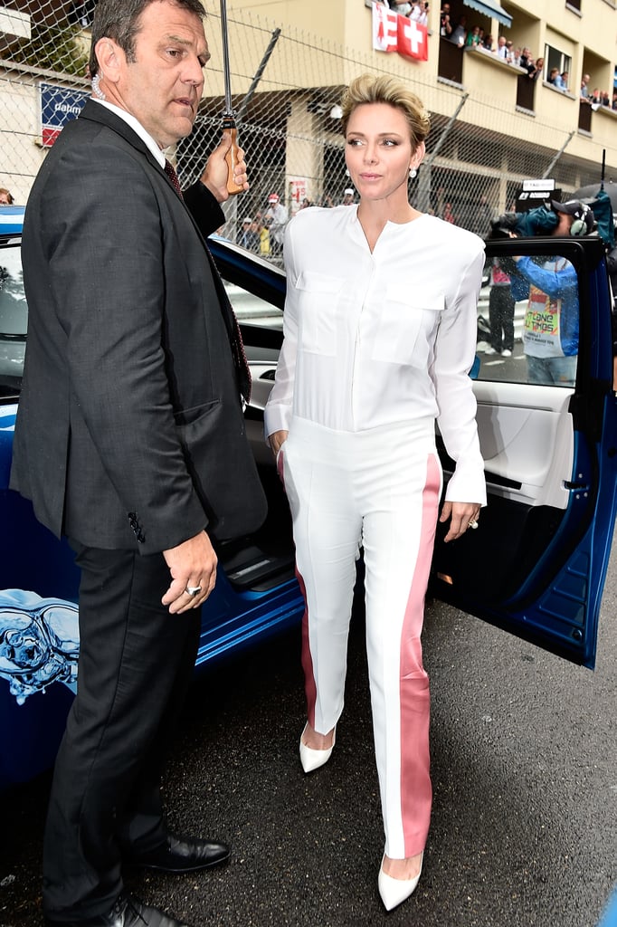 Charlene of Monaco's Jumpsuit at Grand Prix 2016