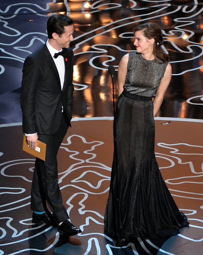 Joseph Gordon-Levitt and Emma Watson shared an adorable moment when they took the Oscars stage to present the award for best achievement in visual effects.