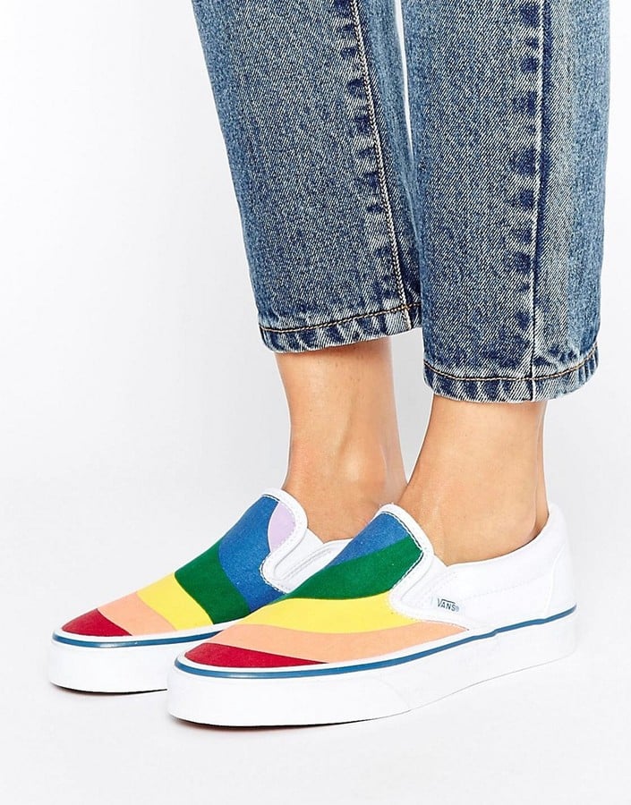 vans slip ons rainbow