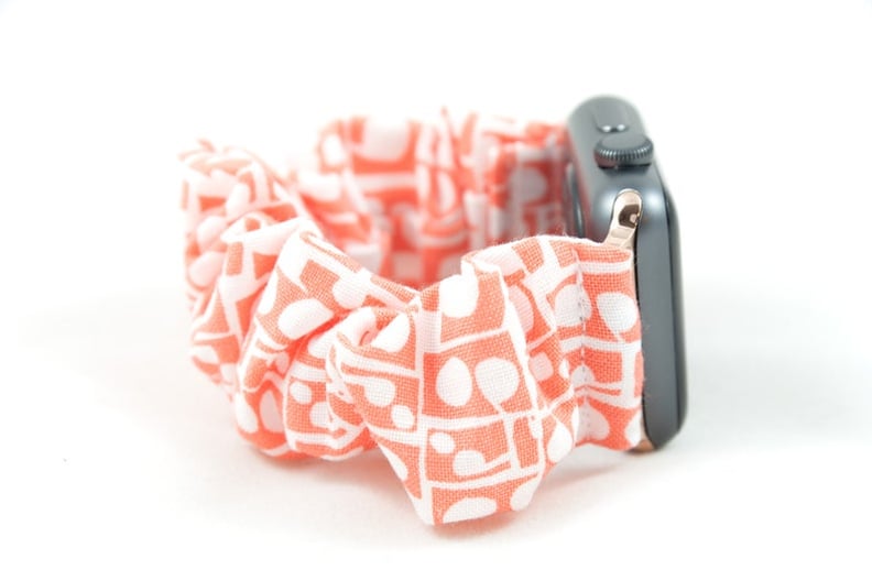 Coral Print Scrunchie Watch Band