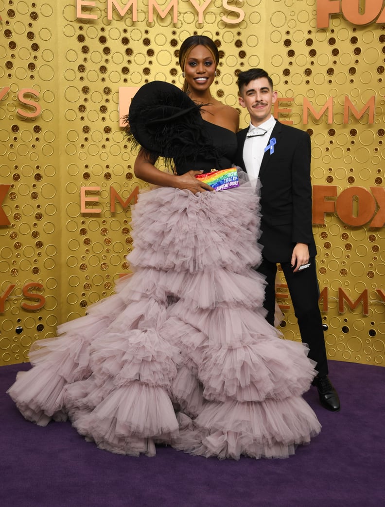 Laverne Cox and Chase Strangio at the 2019 Emmys