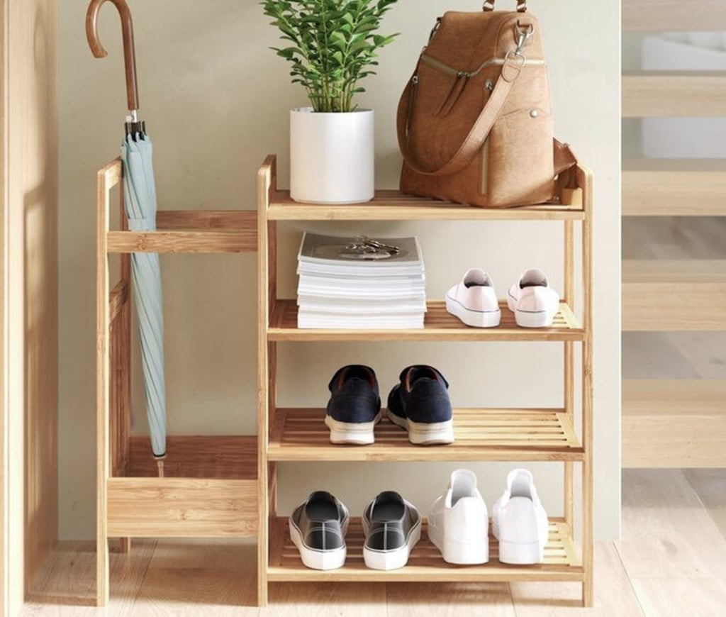 Bamboo Entryway Shoe Rack