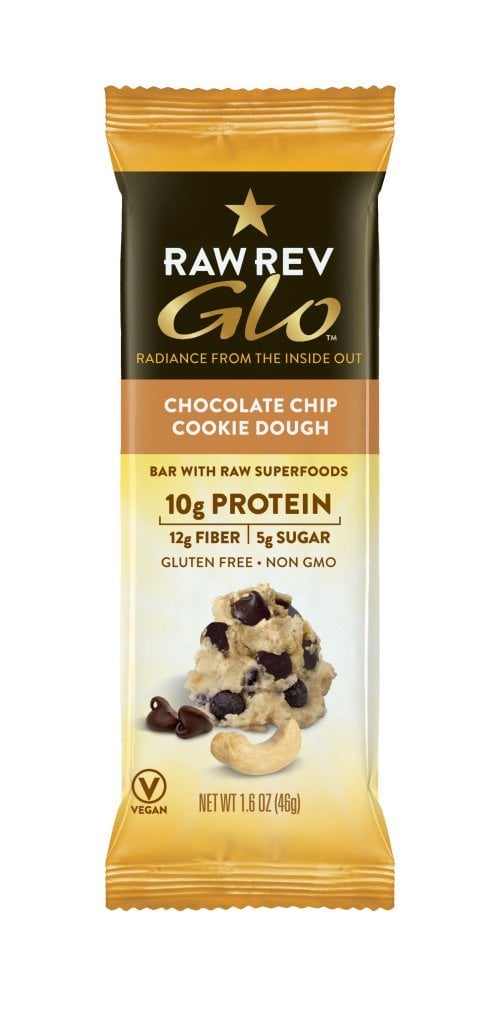 Raw Rev Glo Protein Bars Chocolate Chip Cookie Dough