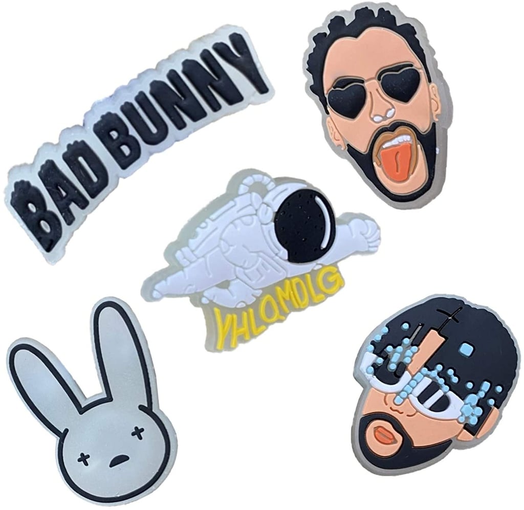 Glow In The Dark Bad Bunny Croc Shoe Charms - 5 Piece Set