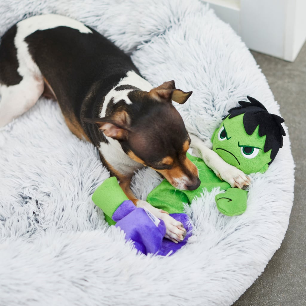 Marvel 's The Hulk Bungee Plush Squeaky Dog Toy