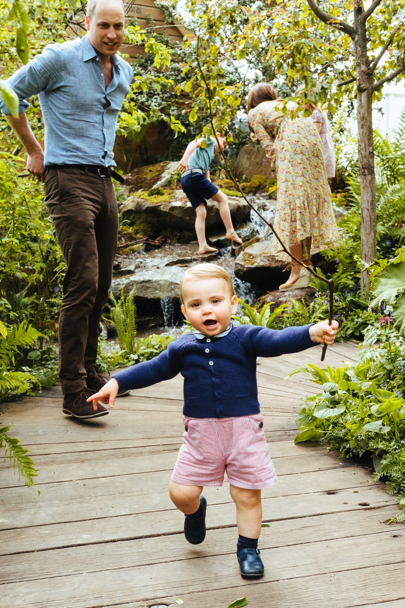 Prince Louis at the Chelsea Flower Show in 2019 Wearing Prince George's Shorts