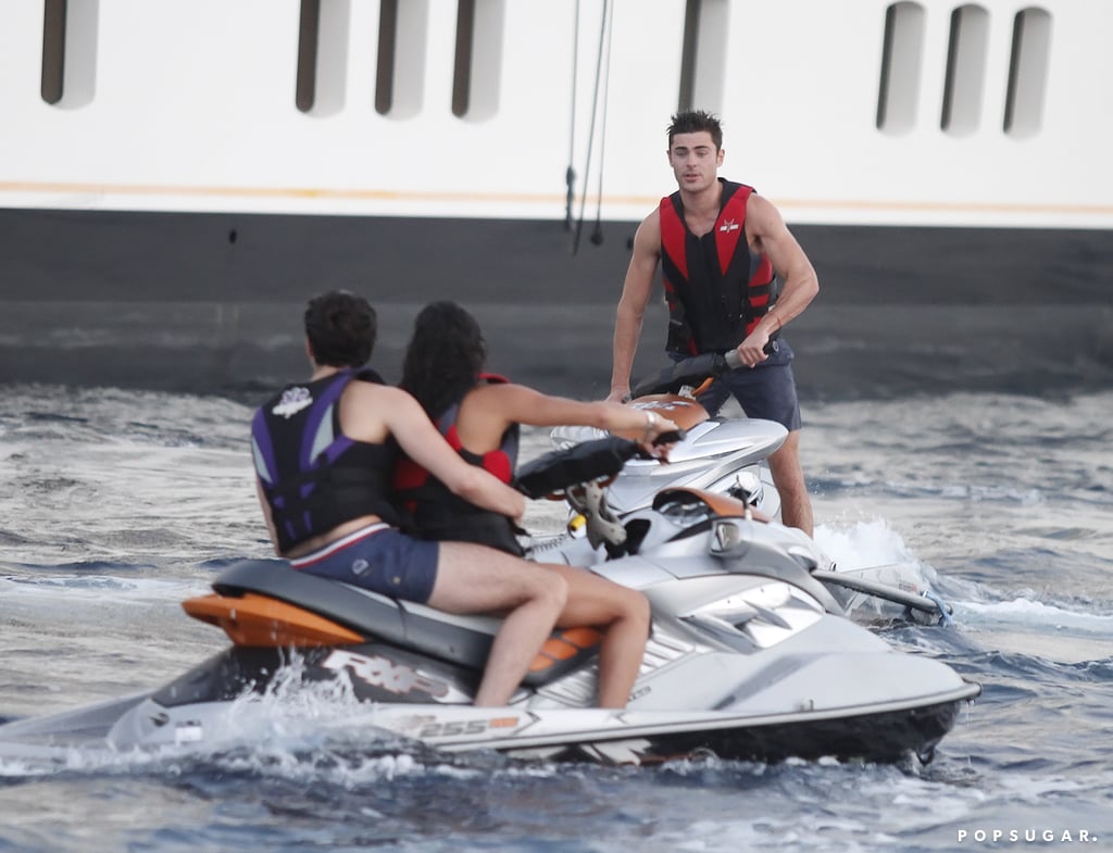 Zac rode solo while Michelle took a pal along for a ride.