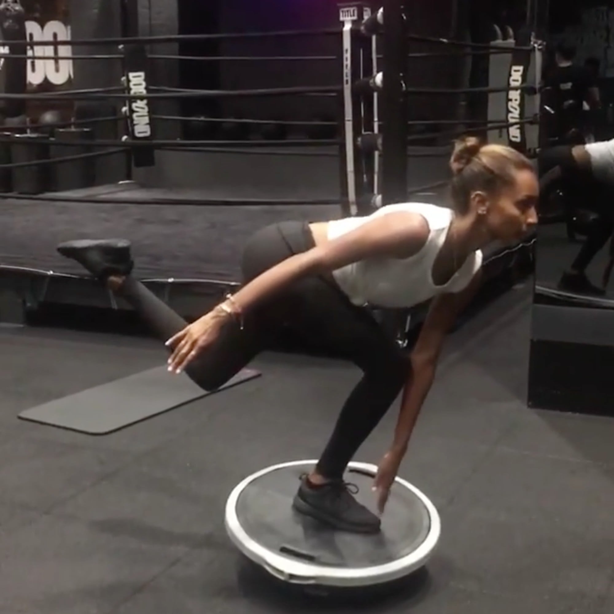 Jasmine Tookes Bosu Ball Exercise Popsugar Fitness