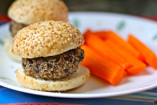 Cooking With My Kid's Black Bean Quinoa Burgers