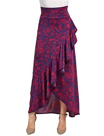 Lock and Love Wrapped Ruffle Maxi Skirt | Cute Skirts on Amazon ...